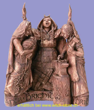 Brighid Statue, Design Holz, Grösse 25x21x11cm 