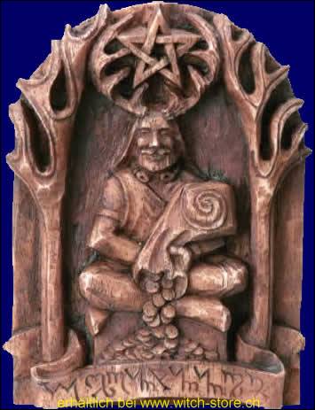 Cernunnos Schild, Holz-Design Grösse ca. 13 x 10cm