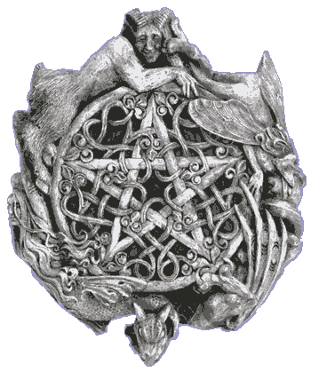 Naturgeister-Pentakel, erhältlich in Holz-Design, Durchmesser ca. 28cm