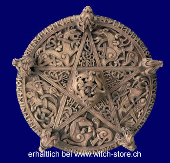 Grosses Runen-Pentakel, Design Stein oder Holz Durchmesser ca. 24cm