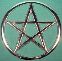 Pentagramm silberfarbig